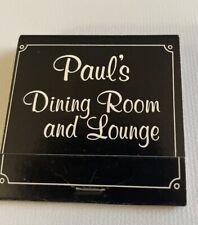 Vtg Paul’s Dining Room & Lounge Restaurant  Matchbook  Full Unstruck Portland OR picture
