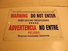US ENVIRONMENTAL PROTECTION AGENCY SUPERFUND SITE METAL SIGN Horizontal ORIGINAL picture