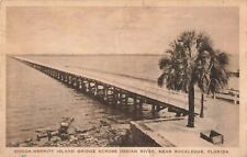 Cocoa - Merritt Island Bridge Indian River Rockledge Florida FL 1930 Postcard picture