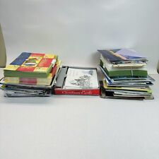 Huge Lot of Unused Old  Greeting Cards Christmas 100+ w/ Envelopes 8# picture