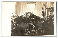c1910's Funeral Death Casket In House Parlor RPPC Photo Posted Antique Postcard picture