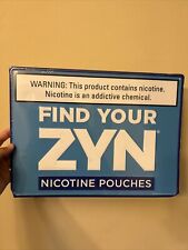 Zyn Metal Sign “Find Your Zyn” Nicotine Advertising Sign Brand New picture