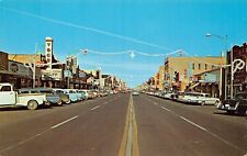 Salina KS Kansas Main Street Downtown Santa Fe 1960s Vtg Postcard A17 picture