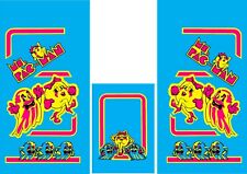Fits Ms PAC MAN Side Art & kick plate Blue 3 Pc Set Laminated High Quality picture
