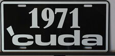 METAL LICENSE PLATE 1971 CUDA 340 383 440 SIX PACK FITS HEMI MOPAR PLYMOUTH SHOP picture