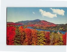 Postcard Breath-taking Fall View Lake Placid New York USA picture