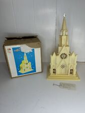 Vintage Overseas Hong Kong Musical Plastic Church Christmas Holiday picture