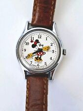 VTG 80s Lorus Walt Disney Minnie Mouse Watch V515-6080 Stainless Runs Great picture
