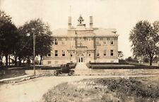 High School Building Antwerp Ohio OH Old Car c1910? Real Photo RPPC picture