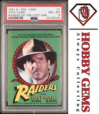 INDIANA JONES Title Card PSA 8 1981 O-Pee-Chee Raiders of the Lost Ark #1 picture