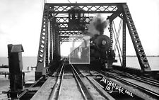 Railroad Train Fast Mail Locomotive Sandusky Bay Bridge Baybridge Ohio OH picture