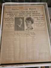 Very Rare Calvin Coolidge Newspaper.  Original Newspaper picture