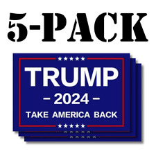 5PCS SET TRUMP 2024 BUMPER STICKER STICKERS TAKE SAVE AMERICA BACK DONALD MAGA picture