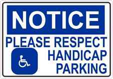 5in x 3.5in Notice Handicap Parking Vinyl Sticker Car Vehicle Bumper Decal picture