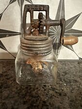 Antique Dazey Glass Butter Churn Feb 14 22 St Louis USA Wood Paddle No 5 picture