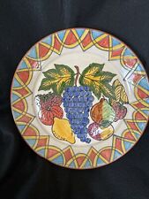 Redondo Pottery Decorative Plate Vintage 1970s Fruit Platter Signed Jeremias 11” picture