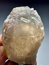 282.17 Gm Top Quality bi colour Tourmaline Crystal with Smoky Quartz Afghanistan picture