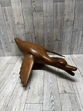 A Vintage Flying Duck  Folk Art Hand Carved Wooden Duck picture