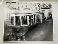 8X10 NYC TROLLEY 8109 JAMAICA QUEENS TENEMENT FIRE ESCAPE BLACK WHITE PHOTOGRAPH picture