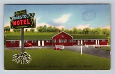 Woodstock VA-Virginia, Woodstock Motel, Advertising, Antique Vintage Postcard picture