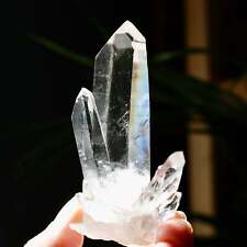 4in 133g Cosmic Dow Channeler Lemurian Silver Quartz Crystal Rosetta Stone Starb picture