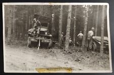 RPPC Military Soldier On Truck Holding Rifle In Wooded Area With Other Soldiers picture
