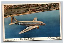 Vintage 1940's Advertising Postcard American Airlines Laguardia Field New York picture