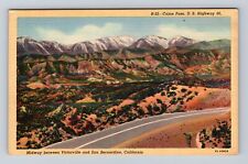 San Bernardino CA-California, Cajon Pass, US Highway 66, Vintage Postcard picture