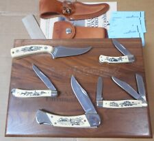 SCHRADE USA 1997 JOHN DEERE 160th ANNIVERSARY LIMITED EDITION 5 KNIFE SET SN:014 picture