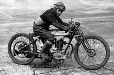 Vintage Biker Photo/1925 TEAM NORTON RACER BERT DENLEY ON NORTON/4x6 B&W Reprint picture