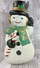 Vintage MCM Ceramic Snowman Dimpled 12