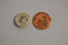 2 Vintage Shirley Temple Pinbacks Buttons The World's Darling Genuine Doll picture