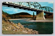 Chrome Postcard Coal River WV West Virginia Bridge and Fall Colors picture