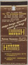 Matchbook Cover Hudson Hormones Advertisement Yellow Brown White picture