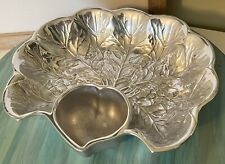 ARMETALE  RWP The Wilton Co. Embossed Lettuce Chip and Dip Bowl * Width: 10 in. picture