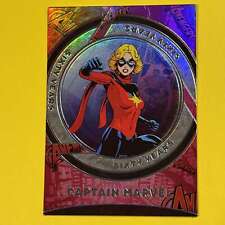 CAPTAIN MARVEL 2023 Finding Unicorn Marvel Avengers 60th Ann. RED HOLO /249 CC33 picture