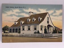 Postcard Public Library Beach Haven New Jersey Linen Unposted picture