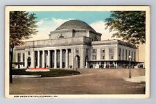 Richmond VA-Virginia, New Union Station, Antique Vintage Souvenir Postcard picture