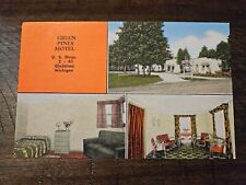 Postcard MI Michigan Gladstone Delta County Green Pines Motel Multi View picture