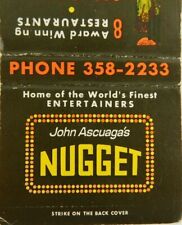  John Ascuaga's Nugget Reno Nevada Vintage Matchbook Cover picture