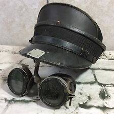 Vintage Handcrafted Hat W/ Welding Goggles Steampunk Dystopian Rare Grunge Moto picture