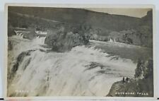 Idaho RPPC Shoshone Falls 1911 with Two Men on Cliff Real Photo Postcard L5 picture