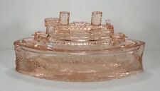 Pink Depression Glass Remember The Maine Candy Dish  picture