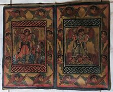 Antique Ethiopian Orthodox Coptic Biblical Icon On Deer Skin Hand Painted,Africa picture