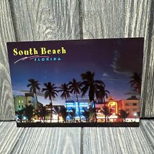 Vintage South Beach Florida Colony Hotel Street View Post Card picture