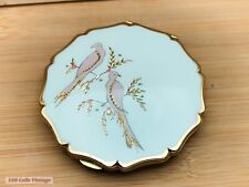 Stratton Pink and White Birds-Vintage Ladies Powder Compact-1te picture