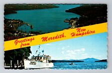 Meredith NH- New Hampshire, General Banner Greetings, Antique, Vintage Postcard picture