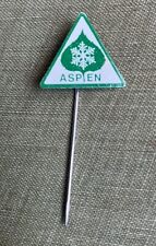 Vintage Aspen Colorado Ski Resort Snowflake  Souvenir Pin Stickpin Triangle picture