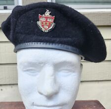 VINTAGE US Army Black Beret - Unknown College ROTC  Para De Luxe Large picture