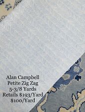 Quadrille/ Alan Campbell Zig Zag II Blue Modern Print Fabric 5-3/8 picture
